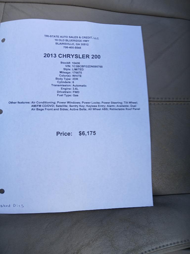 2013 Chrysler 200