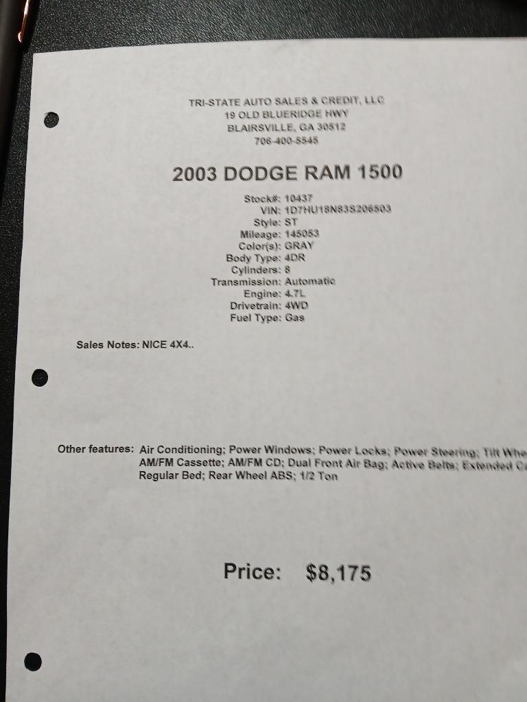 2003 Dodge Ram 1500 Pickup Laramie